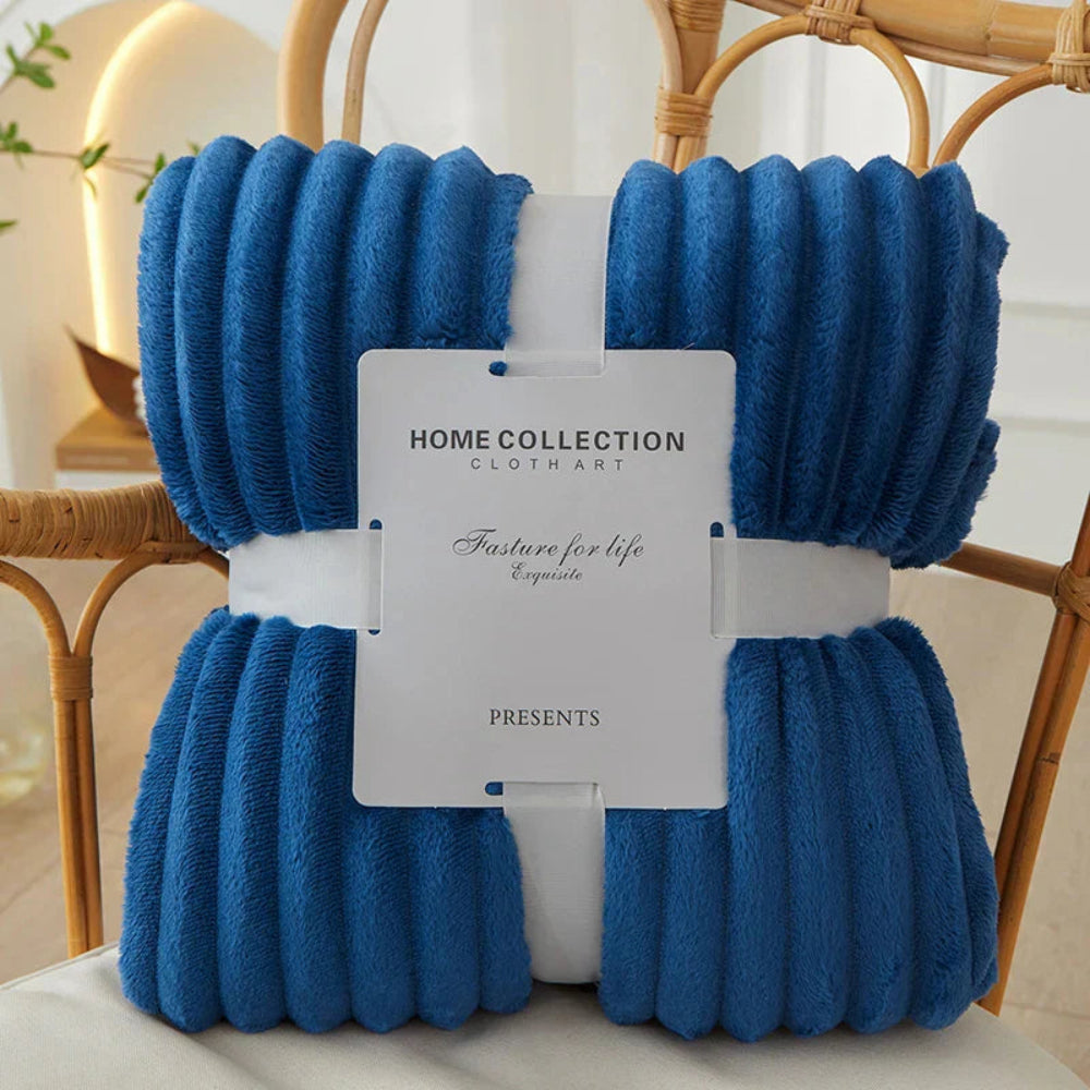 Blanket Striped Throw Ribbed Texture Bed