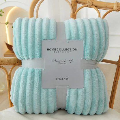 Blanket Striped Throw Ribbed Texture Bed