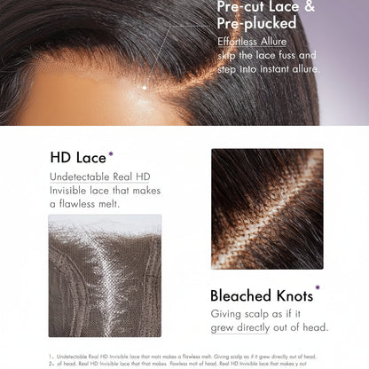 Hair Wig Glueless Bob Straight Yaki Lace