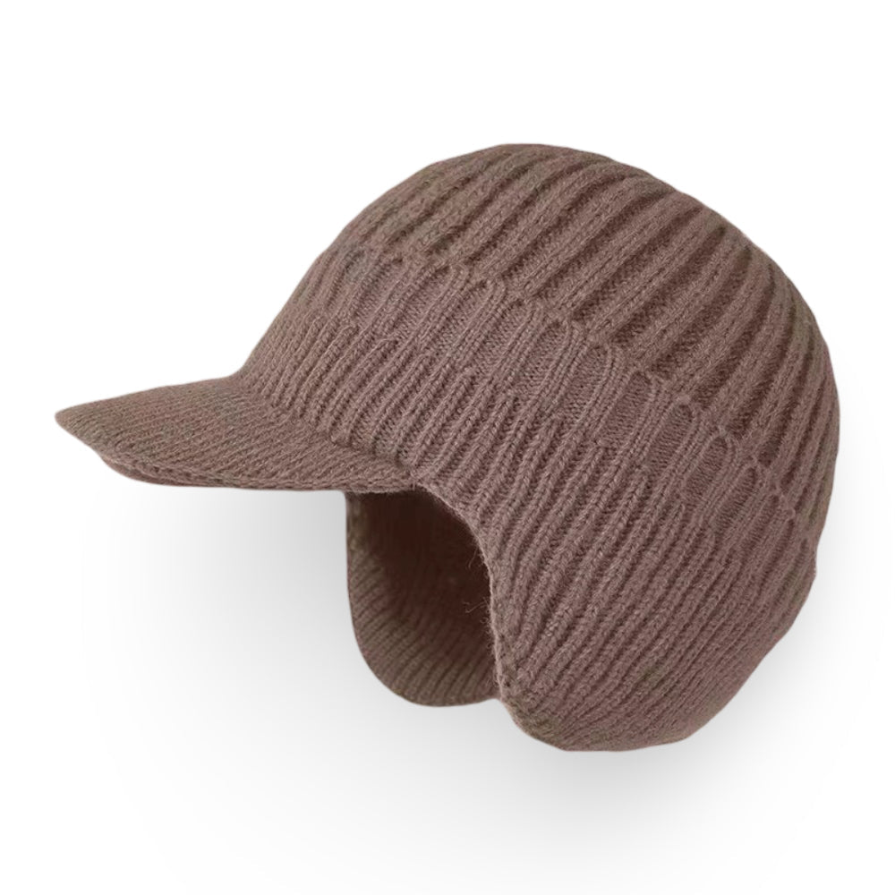 Winter Hat Knit Beanie Visor Ear Flaps