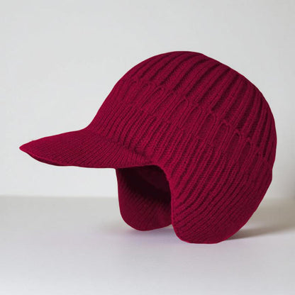 Winter Hat Knit Beanie Visor Ear Flaps