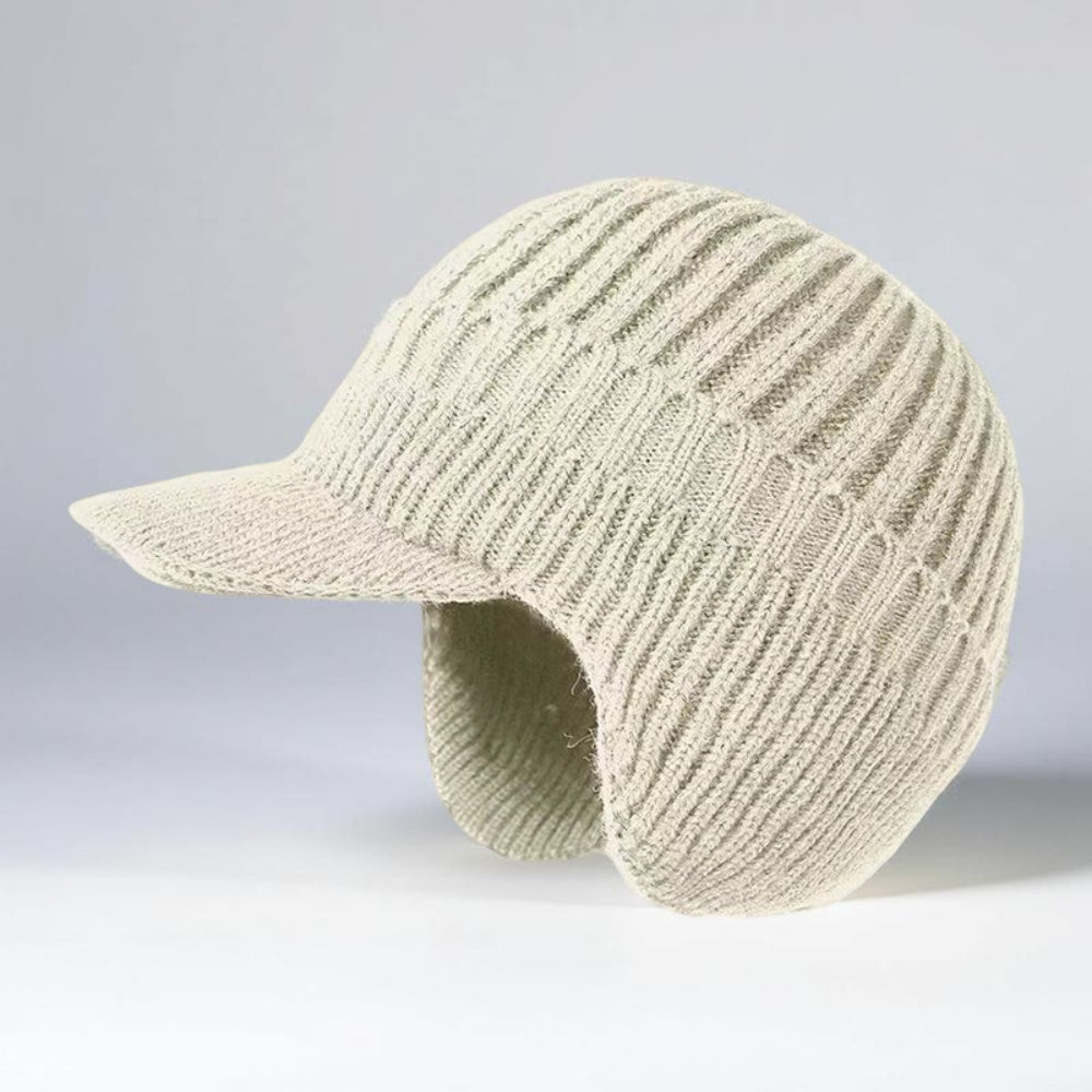 Winter Hat Knit Beanie Visor Ear Flaps