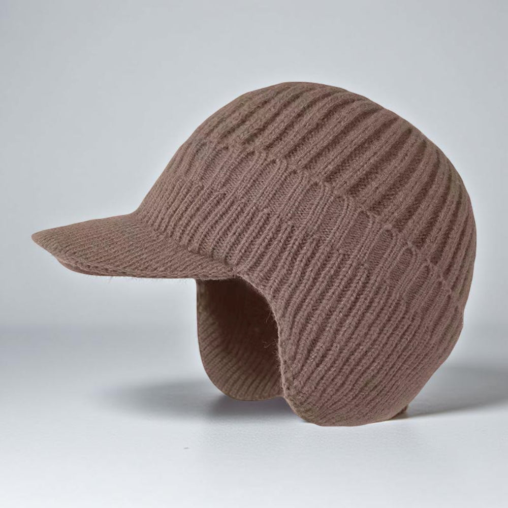Winter Hat Knit Beanie Visor Ear Flaps