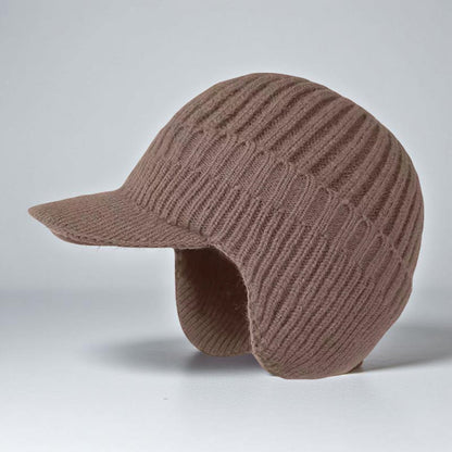 Winter Hat Knit Beanie Visor Ear Flaps