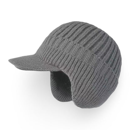 Winter Hat Knit Beanie Visor Ear Flaps