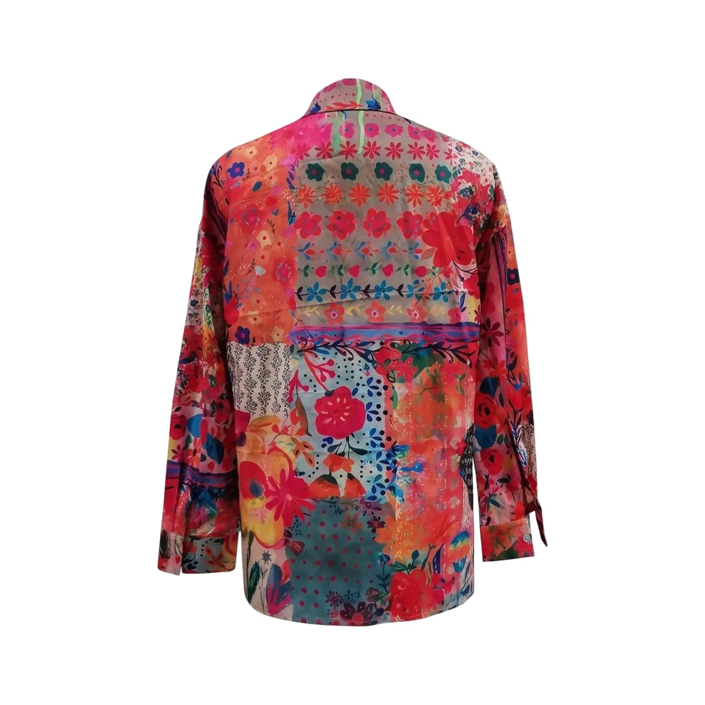 Women's Blouse Floral Print Long Sleeve