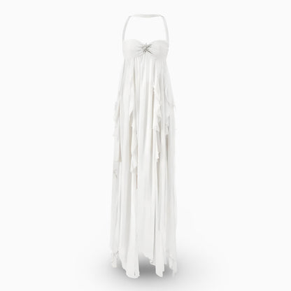 Women's Formal Maxi Long Dress Pleated Off