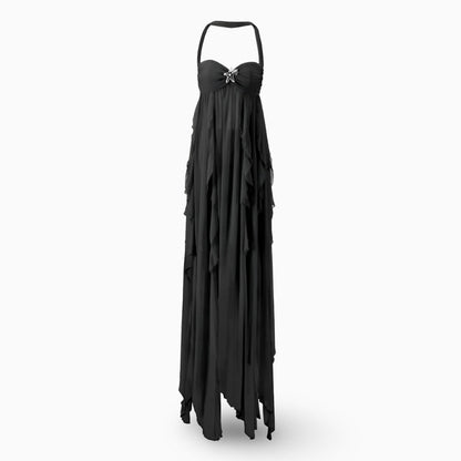 Women's Formal Maxi Long Dress Pleated Off