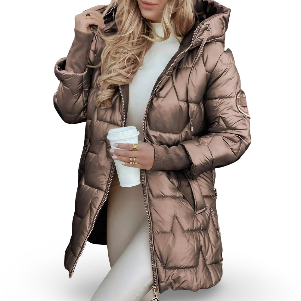 Women’s Winter Coat Hooded Padded Quilted