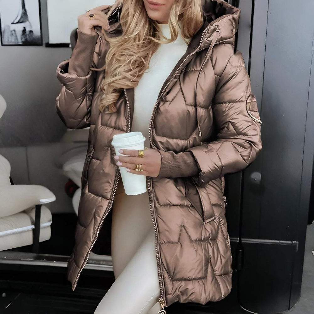 Women’s Winter Coat Hooded Padded Quilted