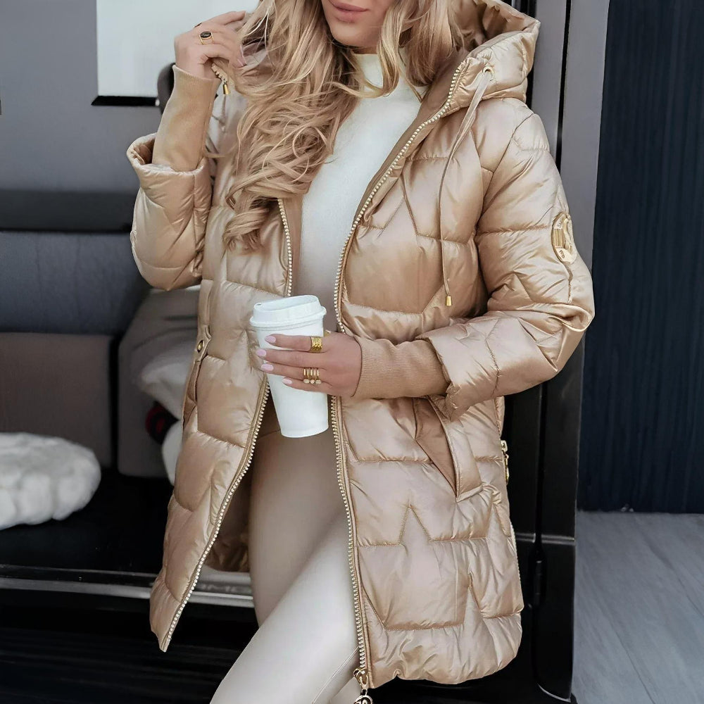 Women’s Winter Coat Hooded Padded Quilted