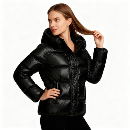 Women's Puffer Jacket Warm Insulated Hooded
