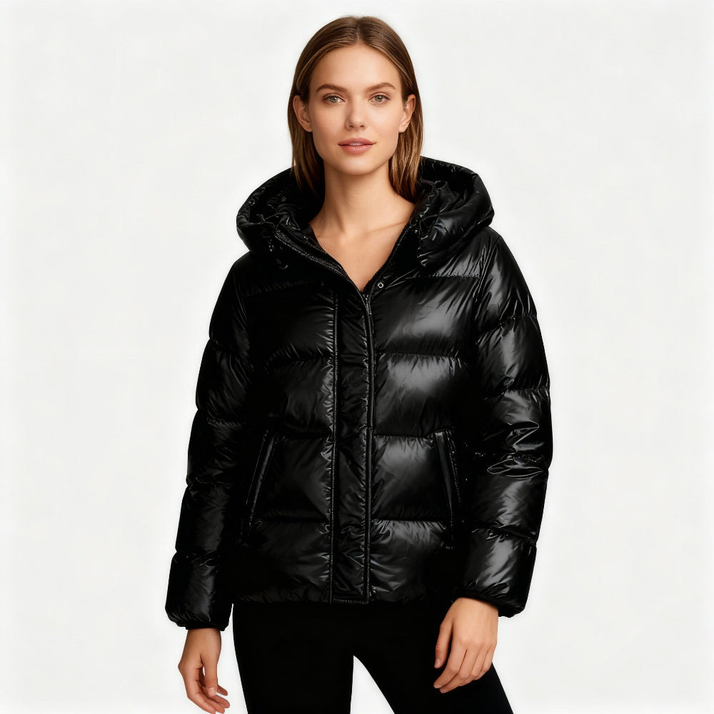 Women's Puffer Jacket Warm Insulated Hooded