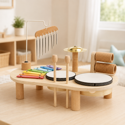 Wooden Toddler Music Set Exploration Play
