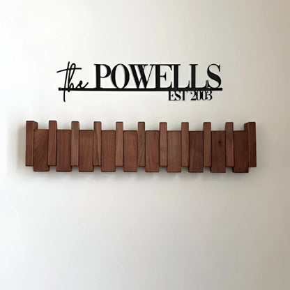 Wall Hook Wooden Rack Folding Piano Style