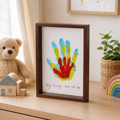 Wooden Frame Keepsake Family Handprint