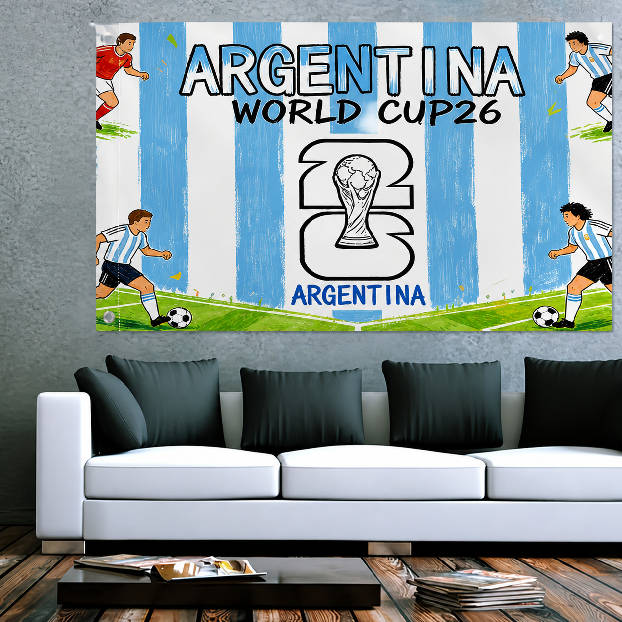 World Cup Argentina Flag Garden Decor
