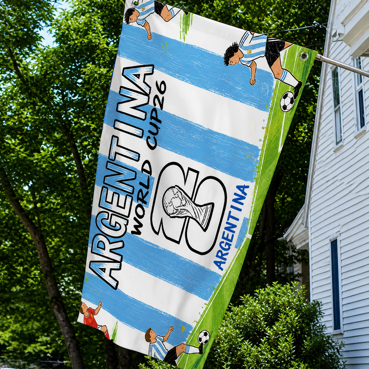 World Cup Argentina Flag Garden Decor