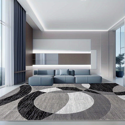Orbit Weave Geometric Rug Soft Velvet Non