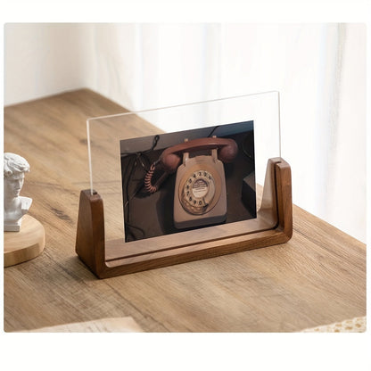 U Shaped Acrylic & Wood Photo Frame