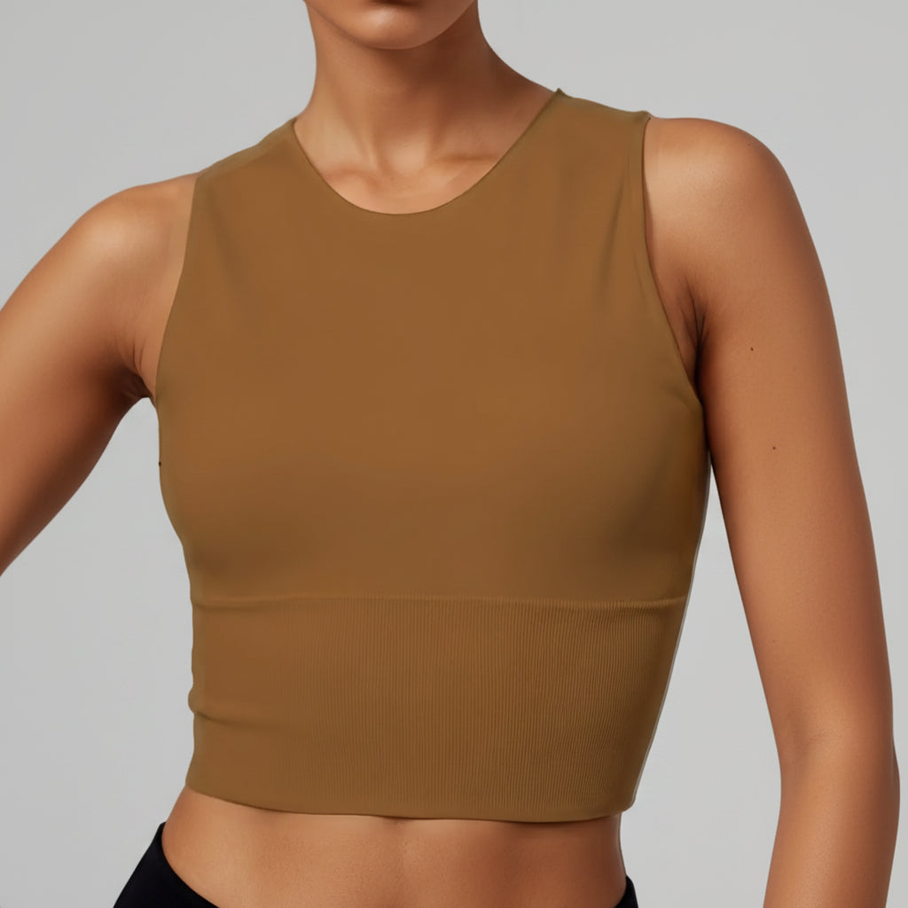 Womens Pickleball Crop Tank High Stretch
