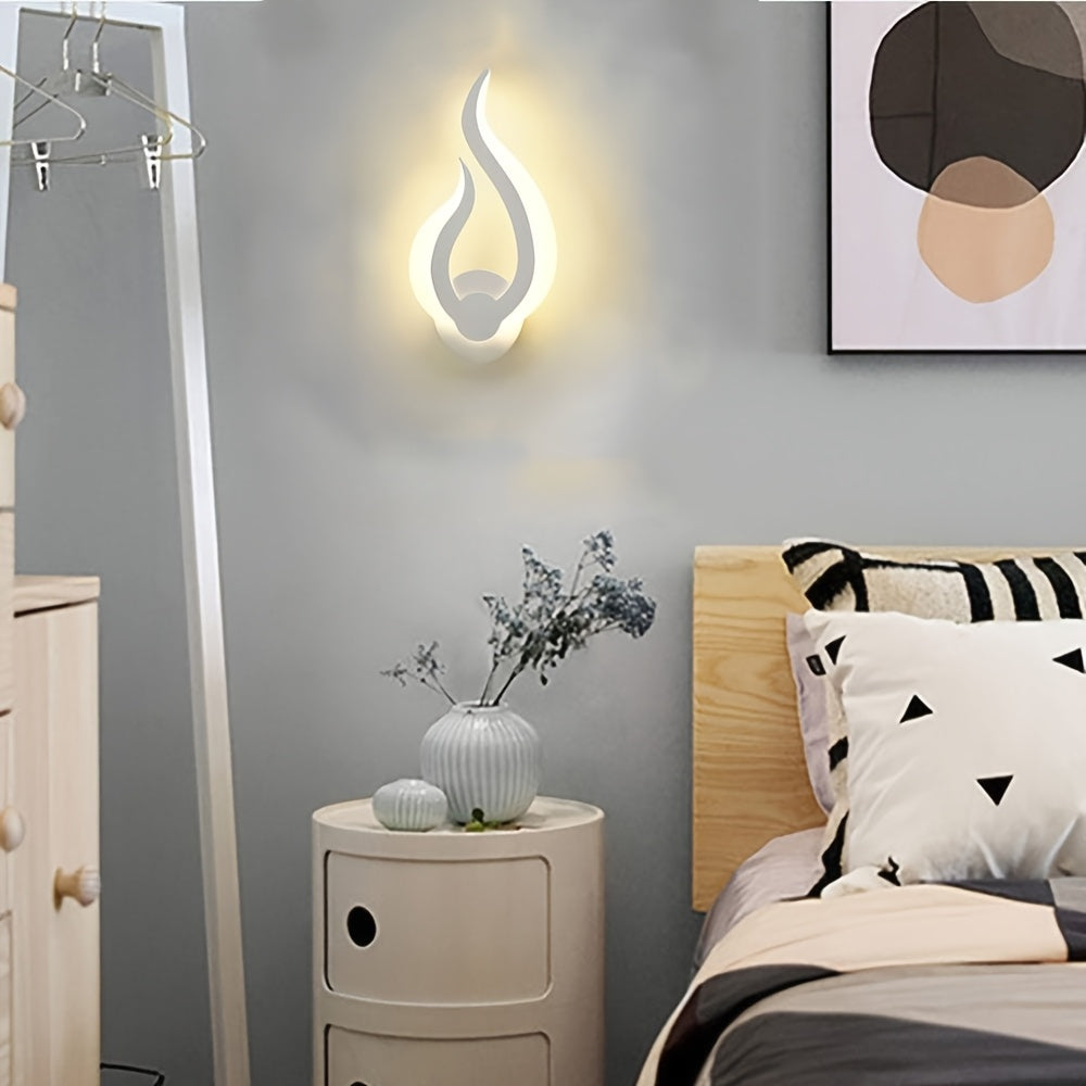 Modern Flame LED Wall Light 10W Warm