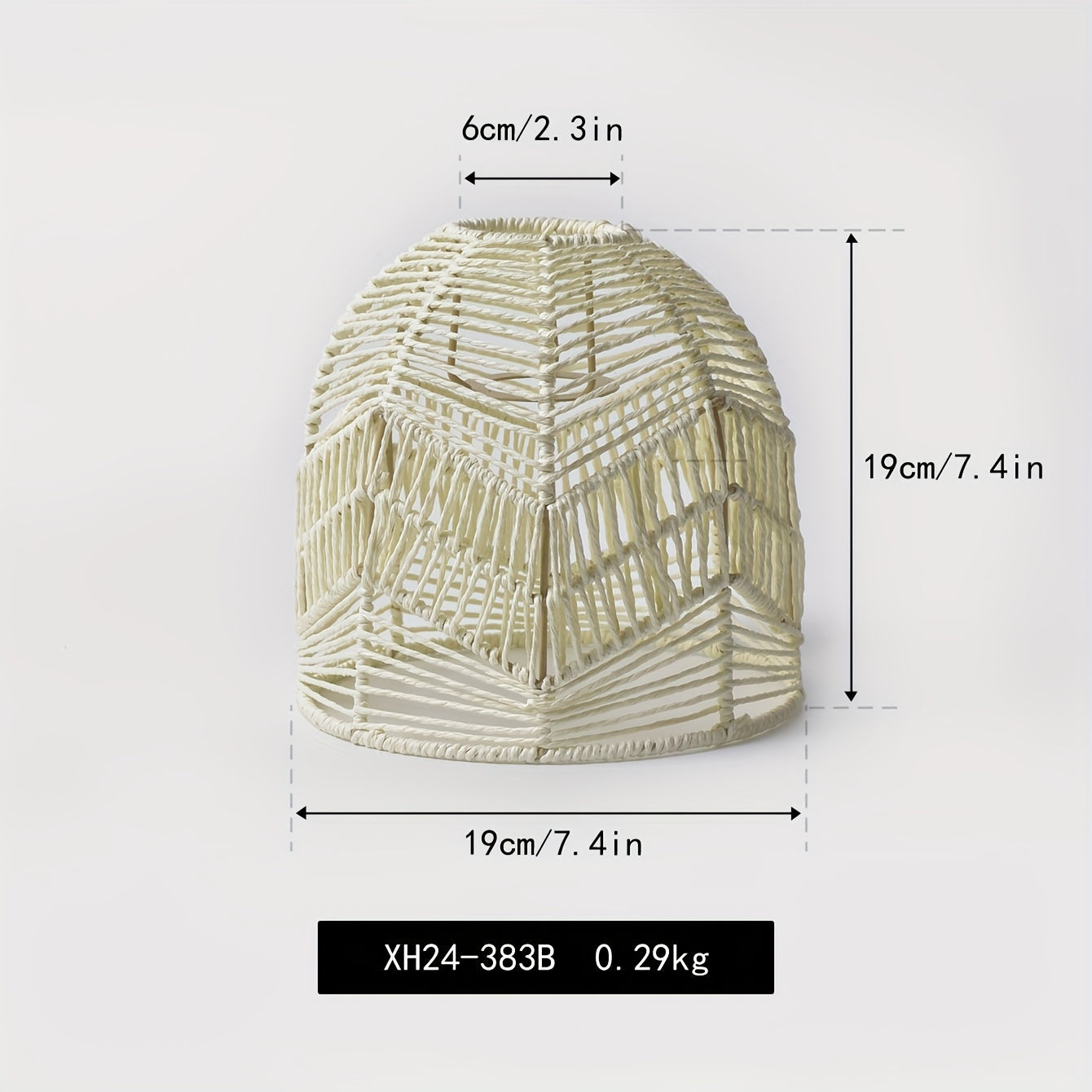 Handwoven Rope Pendant Shade Rustic