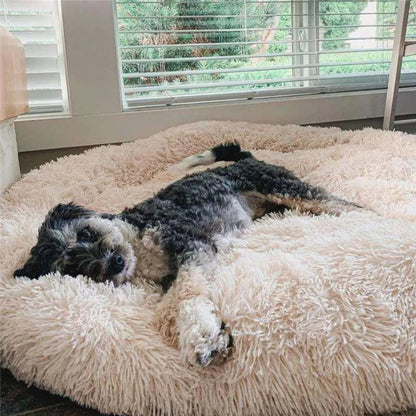 Anxiety Relieving Plush Dog Bed Calming