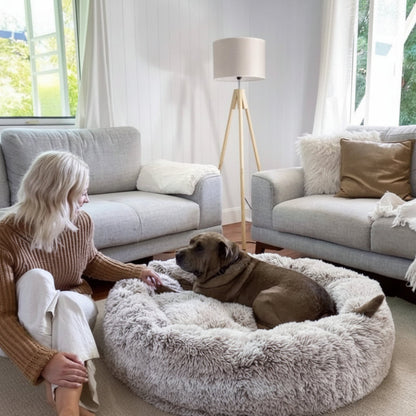Anxiety Relieving Plush Dog Bed Calming