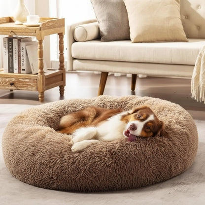 Anxiety Relieving Plush Dog Bed Calming