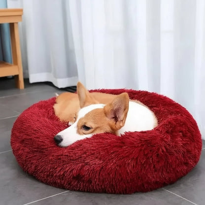 Anxiety Relieving Plush Dog Bed Calming