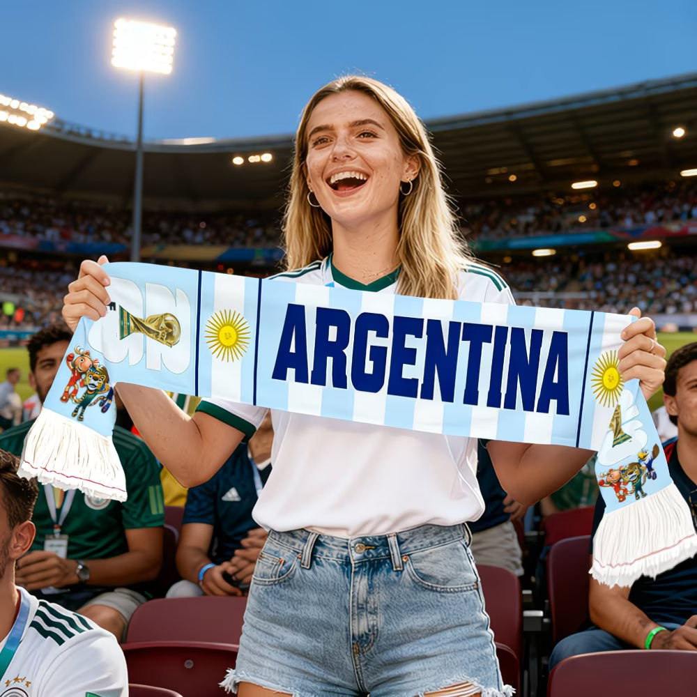 Argentina Flag World Cup Soccer Scarf Fan