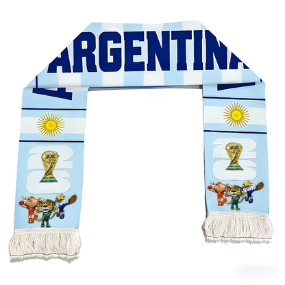 Argentina Flag World Cup Soccer Scarf Fan