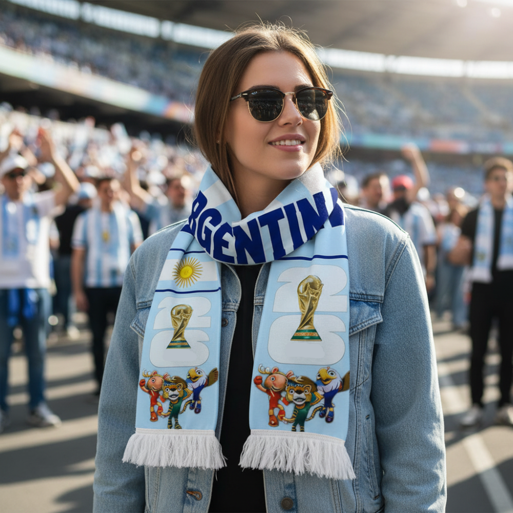 Argentina Flag World Cup Soccer Scarf Fan