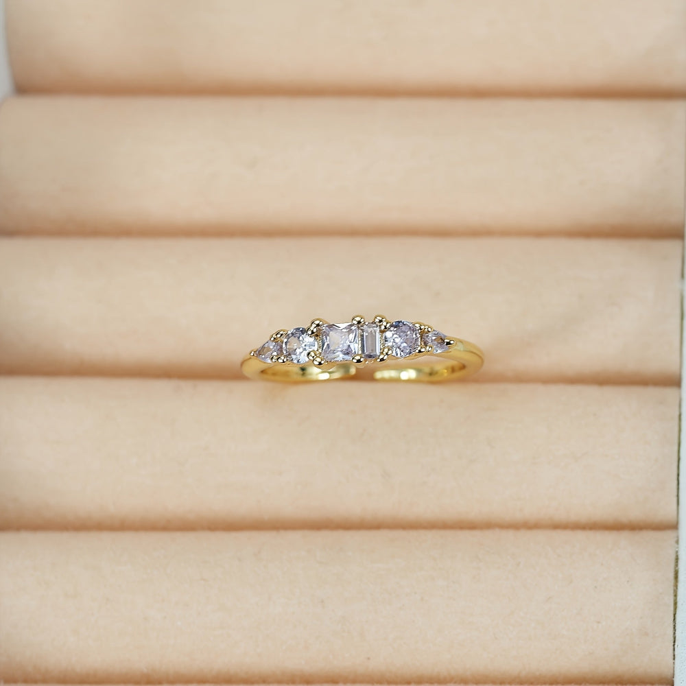 Mothers Day Gold Ring Set Stackable