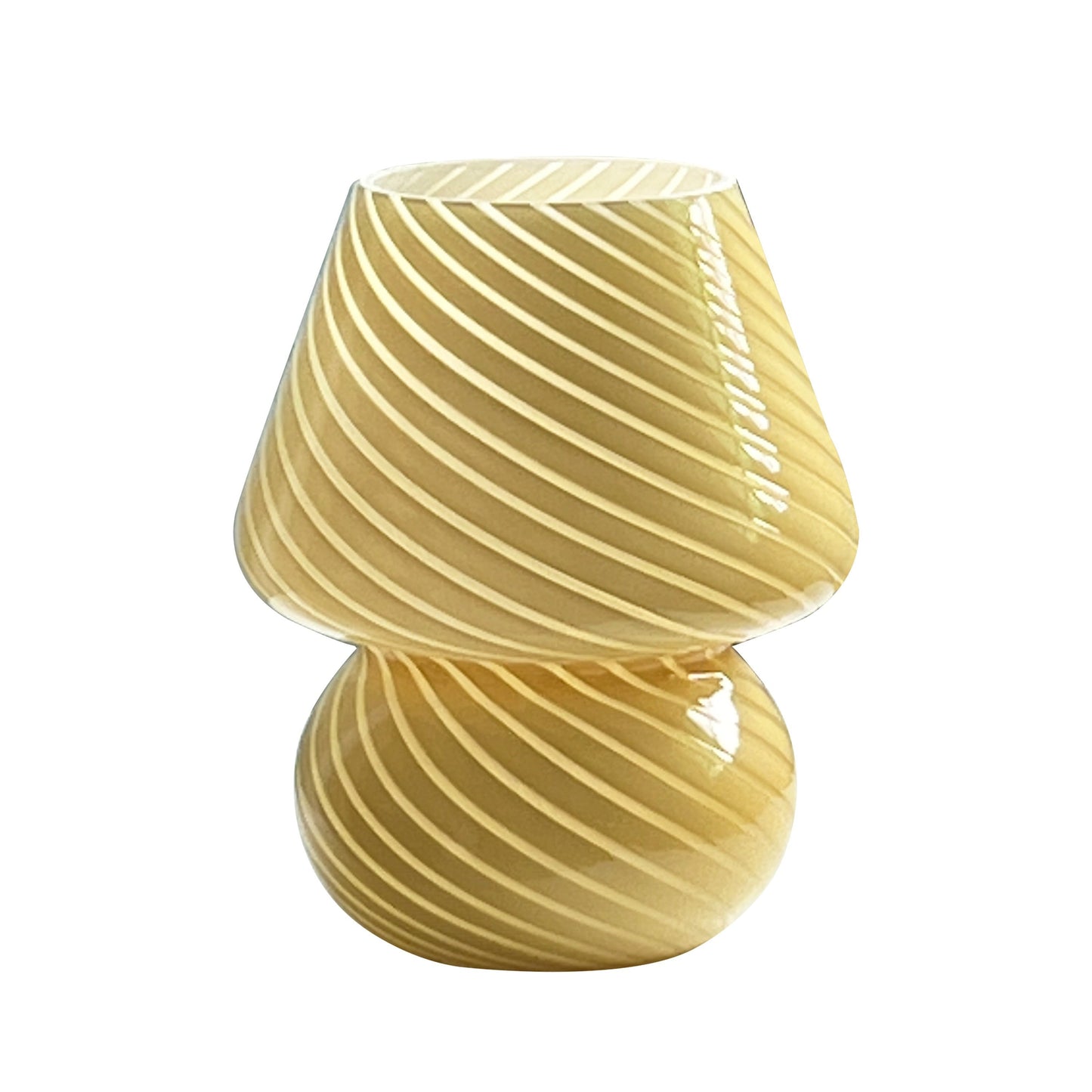 Murano Style Glass Mushroom Lamp USB