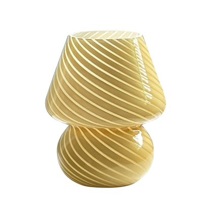 Murano Style Glass Mushroom Lamp USB