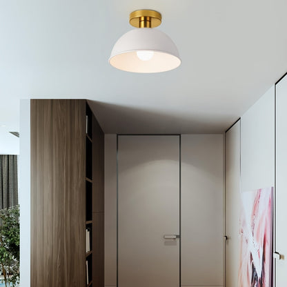 Modern Semi Flush Ceiling Lamp Matte Metal