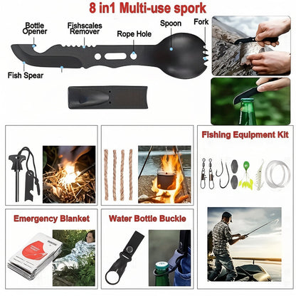 Tactical Survival Gear Backpack Multi Tool