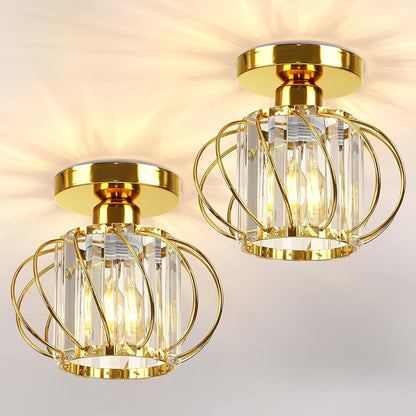 Modern Industrial Cage Ceiling Light Elegant