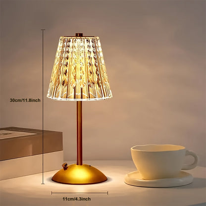 Crystal Touch Table Lamp USB Rechargeable