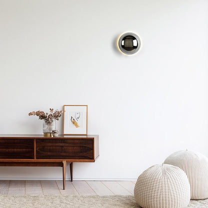 Bauhaus Eclipse Wall Lamp Gold Finish Modern