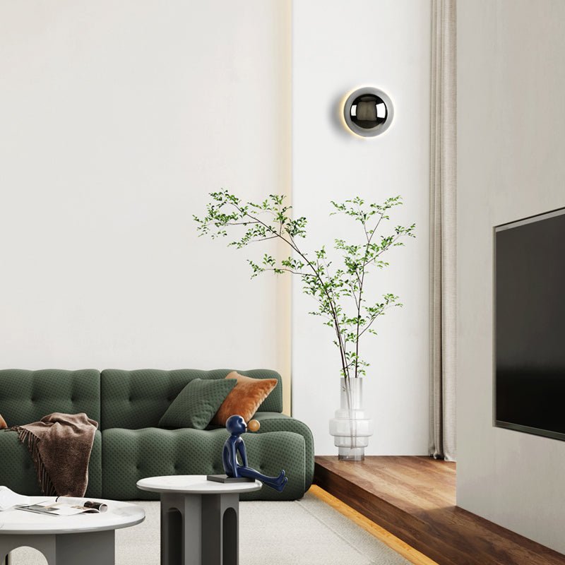 Bauhaus Eclipse Wall Lamp Gold Finish Modern