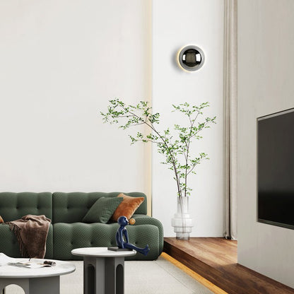 Bauhaus Eclipse Wall Lamp Gold Finish Modern