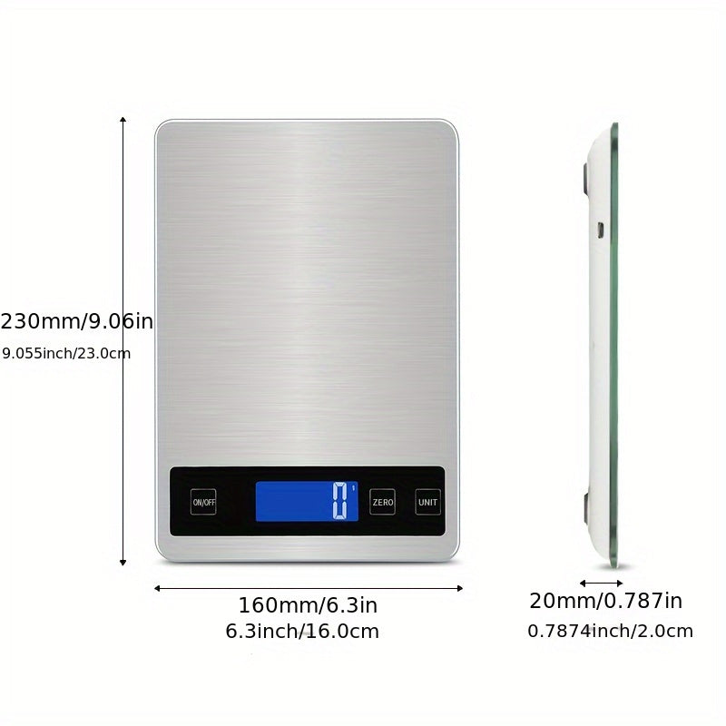 15KG Digital Kitchen Scale USB Rechargeable
