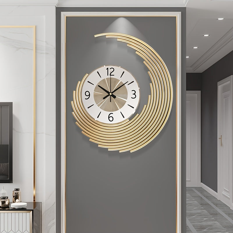 Modern 3D Metal Wall Clock Silent Quartz