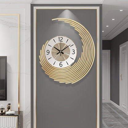 Modern 3D Metal Wall Clock Silent Quartz