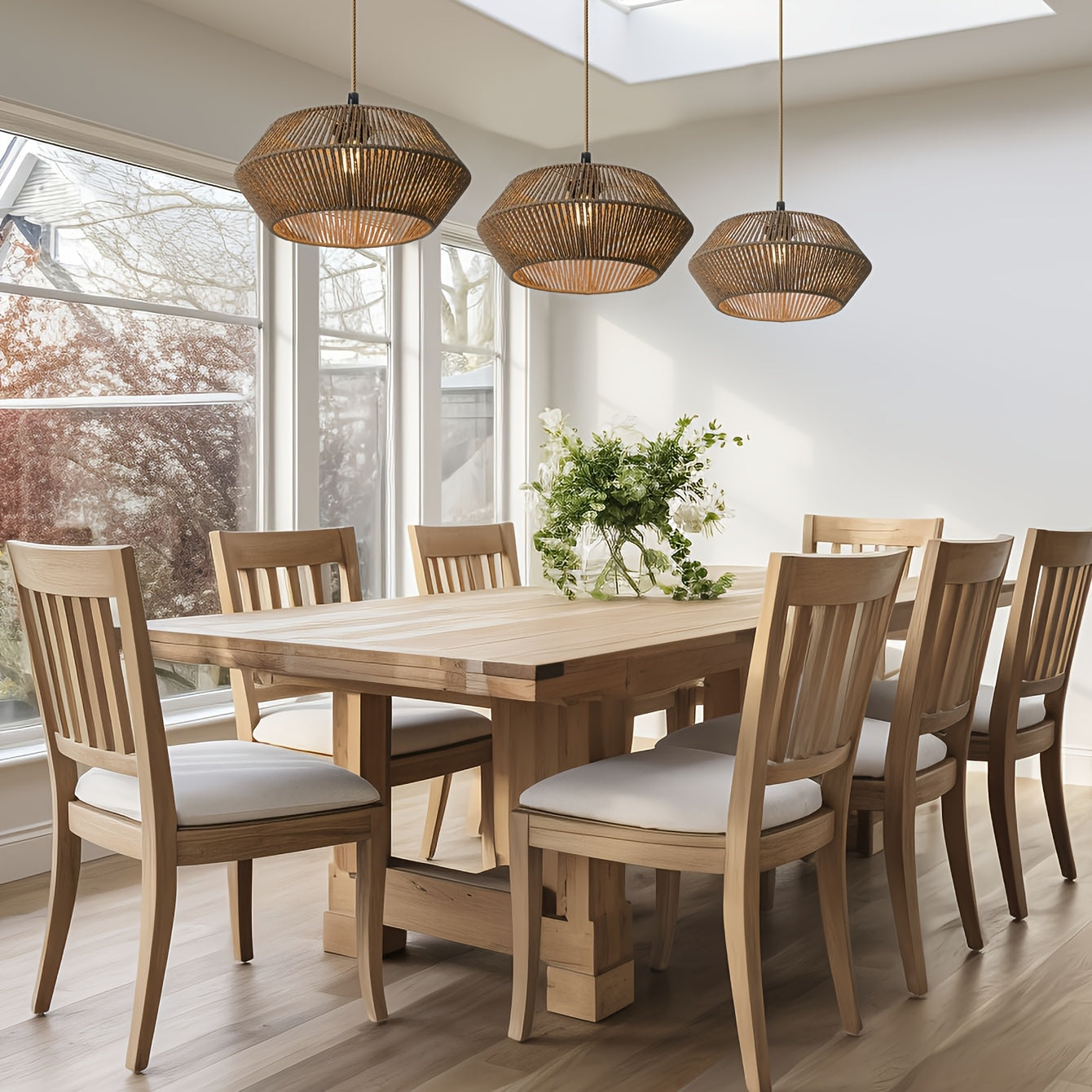 Handwoven Paper Rope Pendant Light Shade