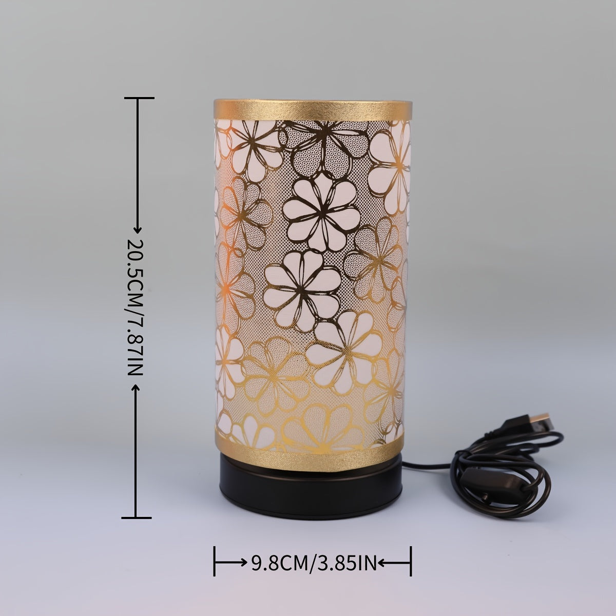 Floral USB Table Lamp Warm Ambient