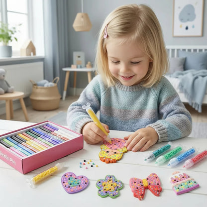 Craft Kit Kids Bead Painting Art Set